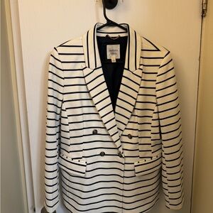 Autres Fille Brand Striped Double-Breasted Blazer